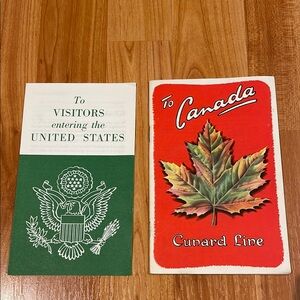 Vintage 50s Brochures Travel Poster Advertising "To Canada" by the Cunard Line
